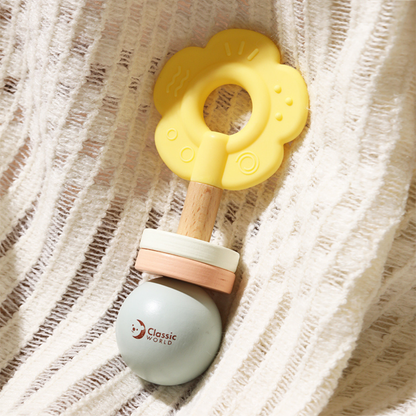 Classic World - Flower Grasping Baby Rattle Sensory Toy