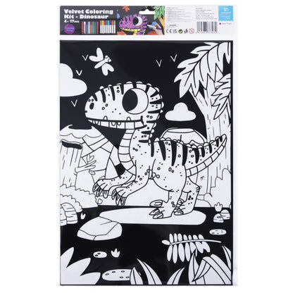 TookyToy - Velvet Colouring Kit - Dinosaur - Motherhood
