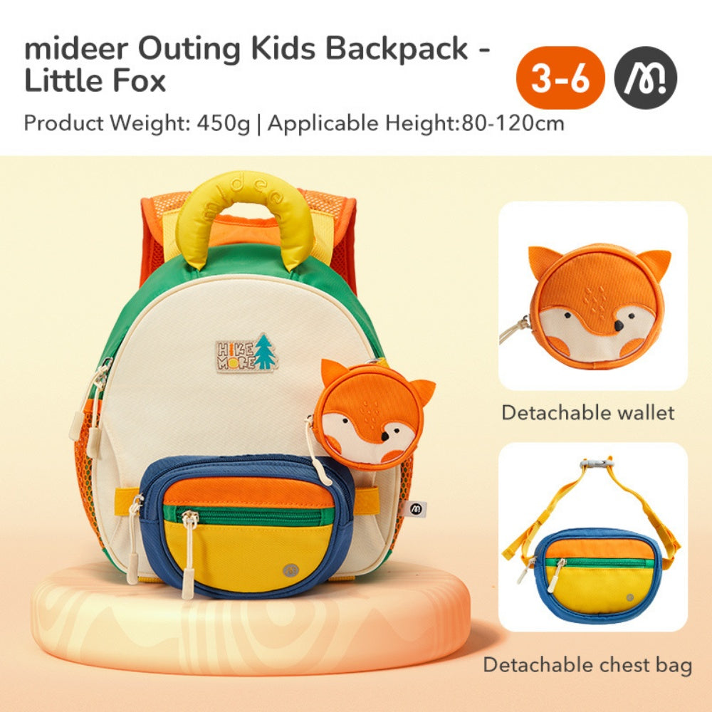 Mideer - Kids Outing Backpack with Safety Features - Orange
