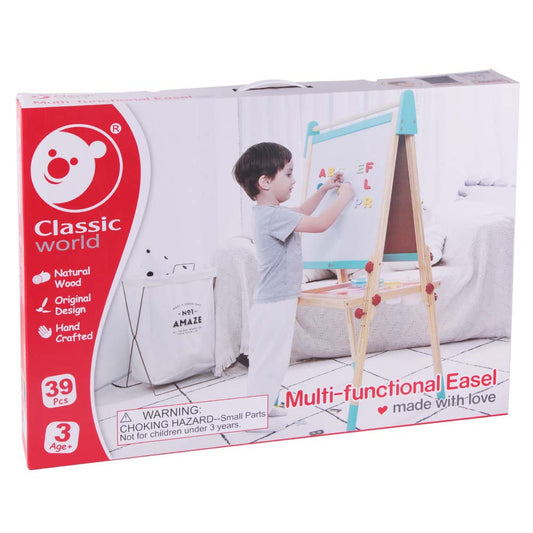 Classic World - Multi-Functional Art Easel & Blackboard - 54 x 45 x 113cm - Motherhood
