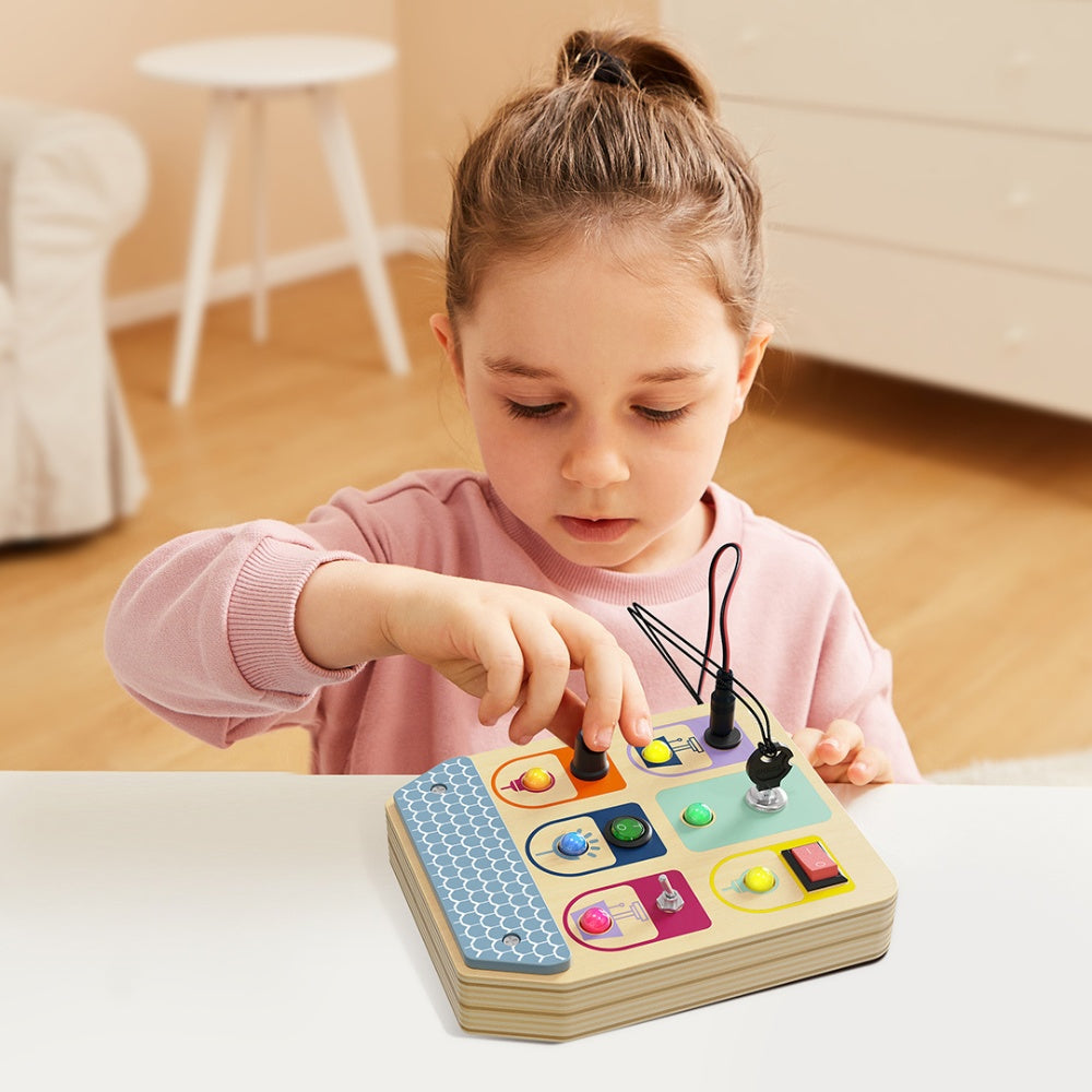 TopBright - Wooden Light Switch Busy Board