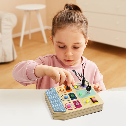 TopBright - Wooden Light Switch Busy Board