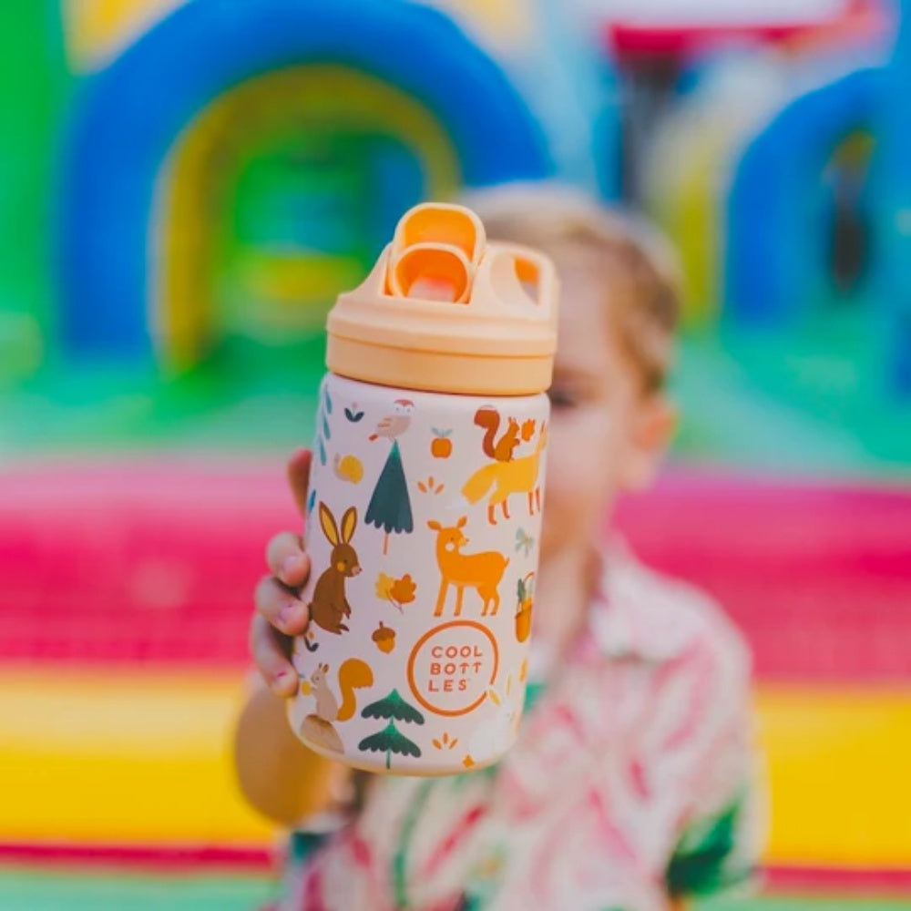 Cool Bottles - Kiddies Triple-Insulated Water Bottle - Woodland Buddies 350ml