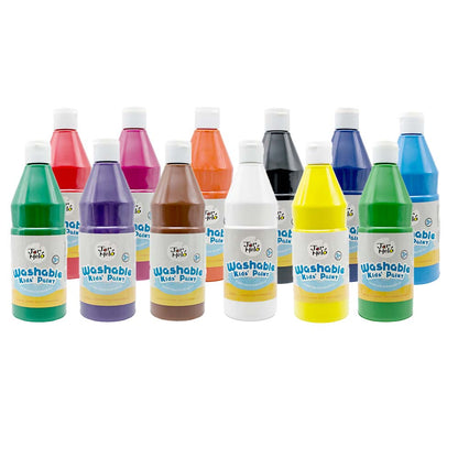 Jar Meló - Washable Paint Set for Kids - Non-Toxic Tempera Paint - 12 x 500ml