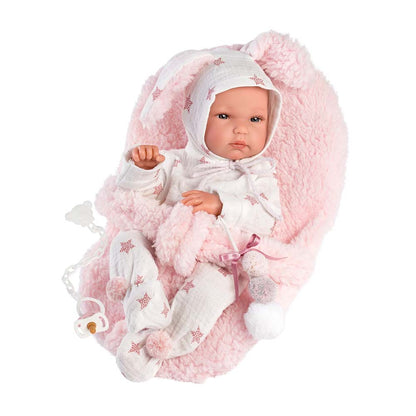 Llorens - Bimbo Doll With With Baby Carrier Seat Clothing & Accessories- 35cm