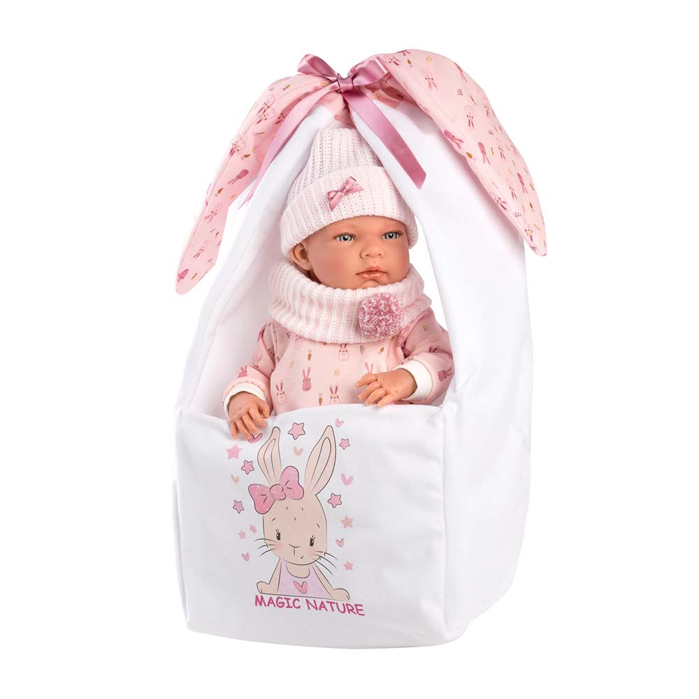 Llorens - Anatomically Correct Baby Girl Doll with Clothing & Baby Carrier: Nica - 40cm
