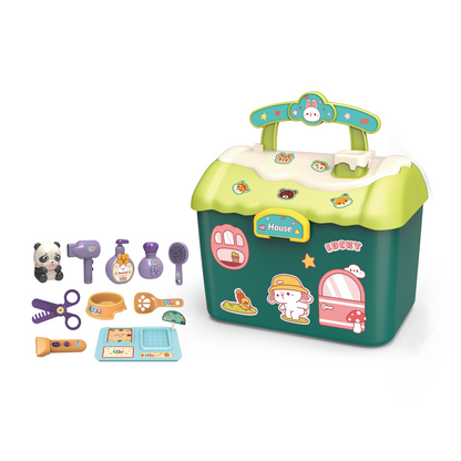 Cogo - Pretend Play Pet Set - 2-in-1 Pet Care Kit with 10 Accessories - Motherhood