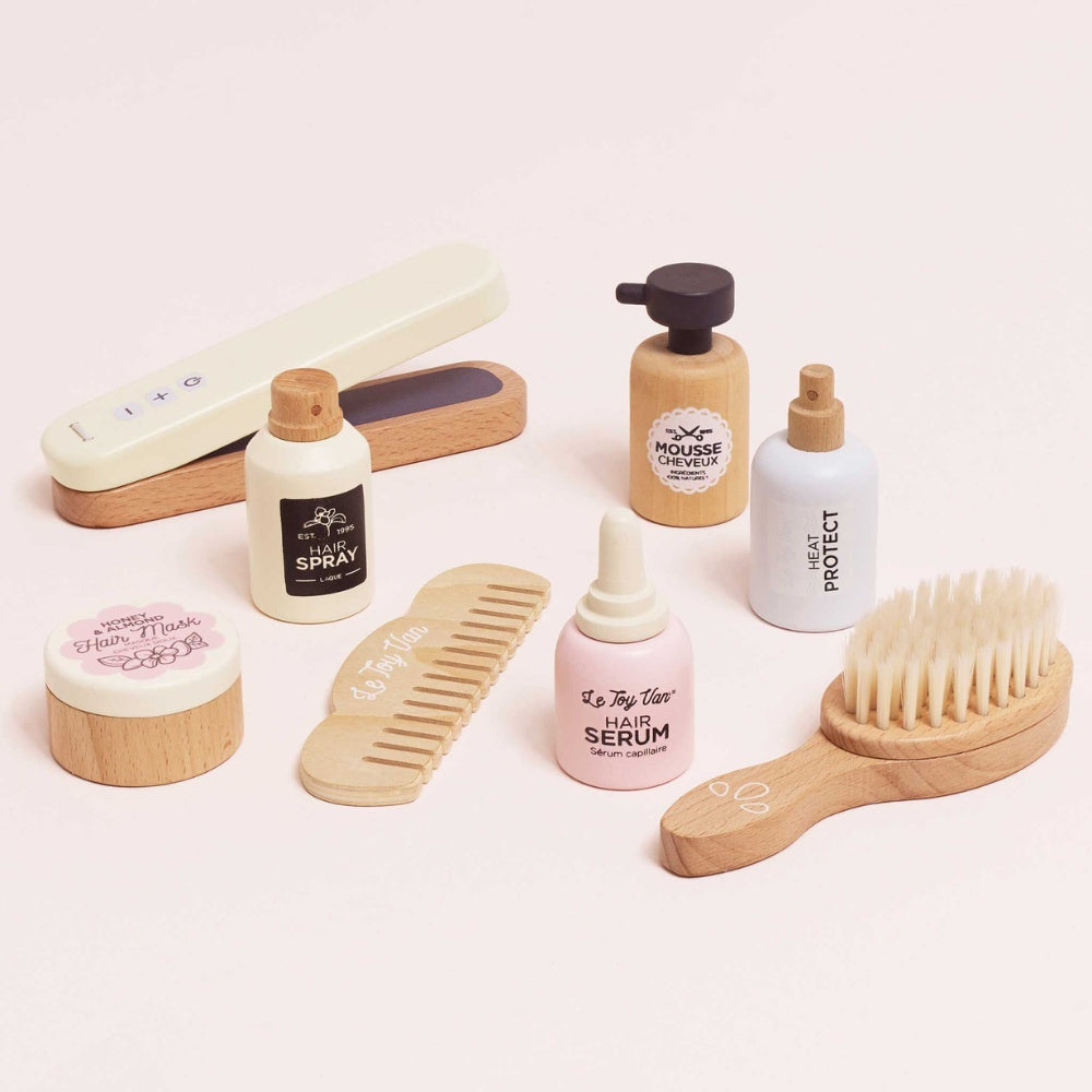 Le Toy Van - Wooden Hair Care & Straighteners Set - 8pcs