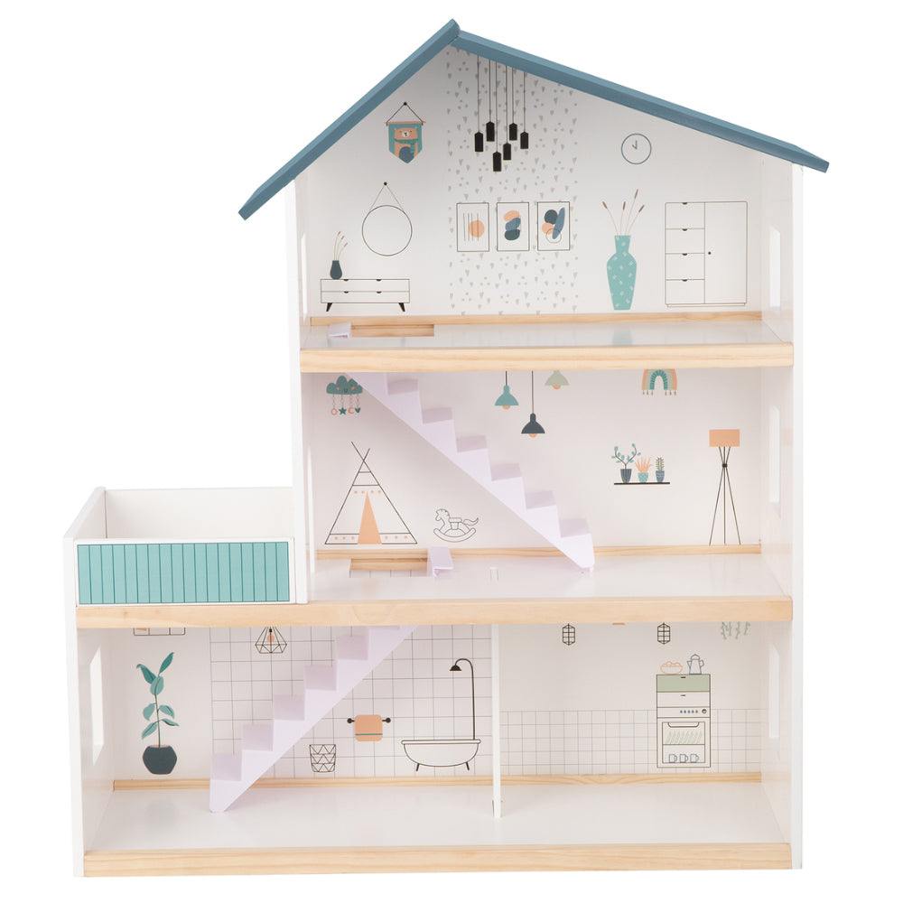 TookyToy - 3-Storey Doll House & Accessories - Motherhood