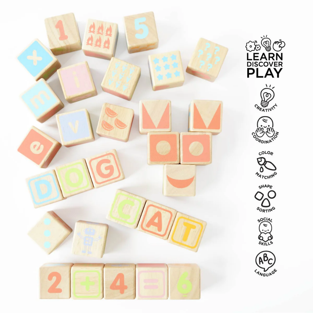 Le Toy Van - ABC Learning Wooden Blocks - 30pcs