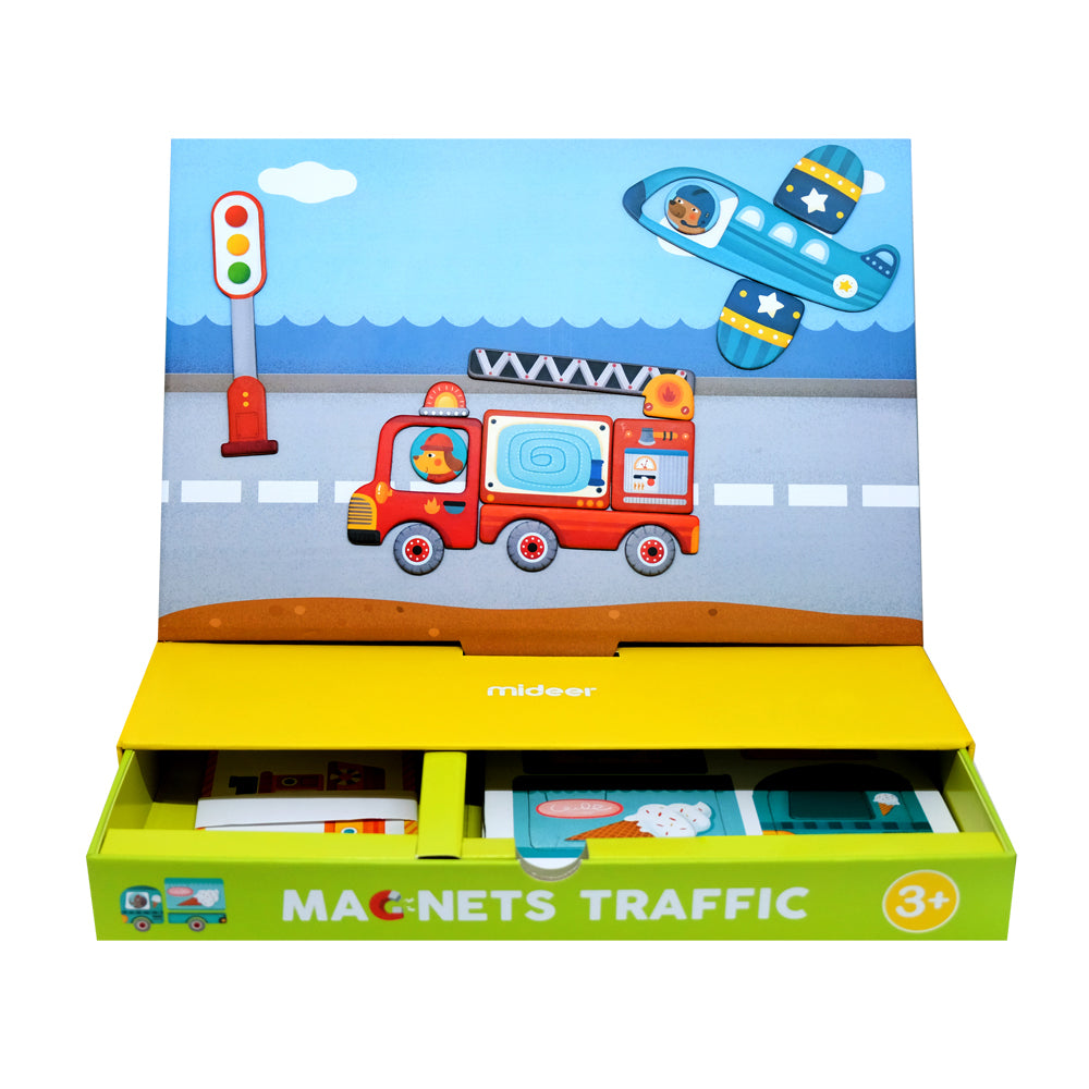 Mideer - Magnetic Imagination Puzzle Box with Activity Cards: Transport