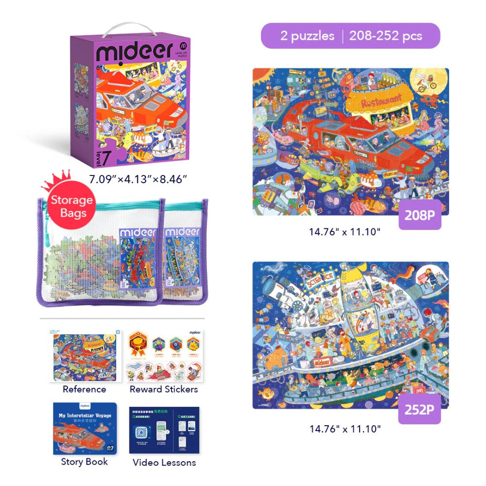 Mideer - Level Up Jigsaw Puzzle for Kids - 2-in-1 - Level 7 Star Trek