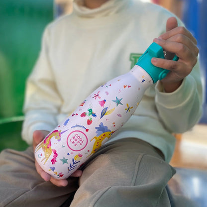 Cool Bottles - Kids Triple-Insulated Water Bottle - Funny Unicorns 350ml