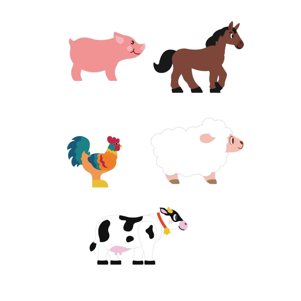 Magnetic Tiles - Farm Animals Set - 65 Pieces