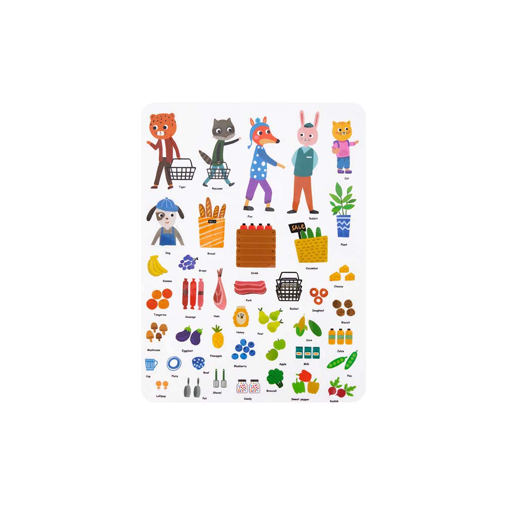 TookyToy - Silicone Sticker Book - Animal Market - Motherhood