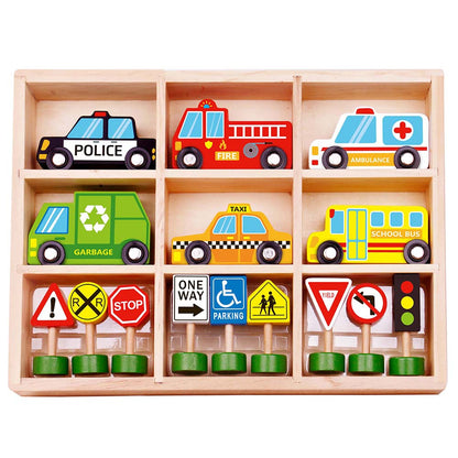 TookyToy - Transportation & Street Sign Set - Motherhood