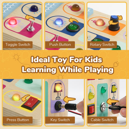 TopBright - Wooden Light Switch Busy Board