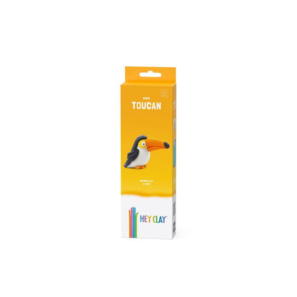 Hey Clay - Modelling Air-Dry Clay with Fun Interactive App - Toucan, series Birds, 3 cans