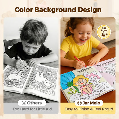 Jar Meló - Play & Learn Colouring Book Set: Dinosaurs & Fairies - 2 Books 60 Pages