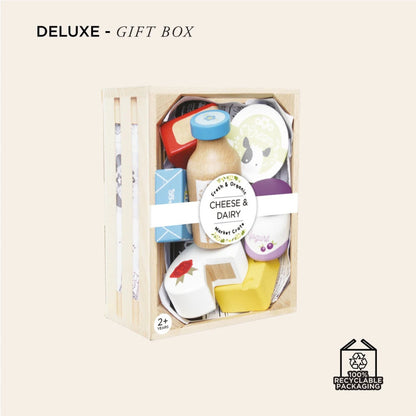 Le Toy Van - Wooden Cheese & Dairy Food Crate - 8pcs