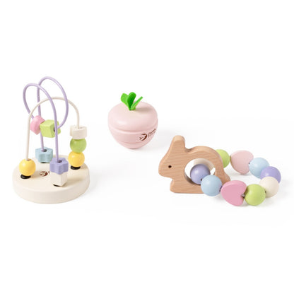 Classic World - Mara Baby Play Set with Bead Maze, Rattle and Lacing Beads - 3 Pieces