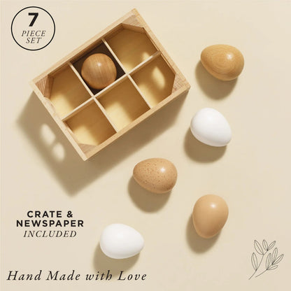 Le Toy Van - Wooden Farm Eggs Food Crate - 7pcs