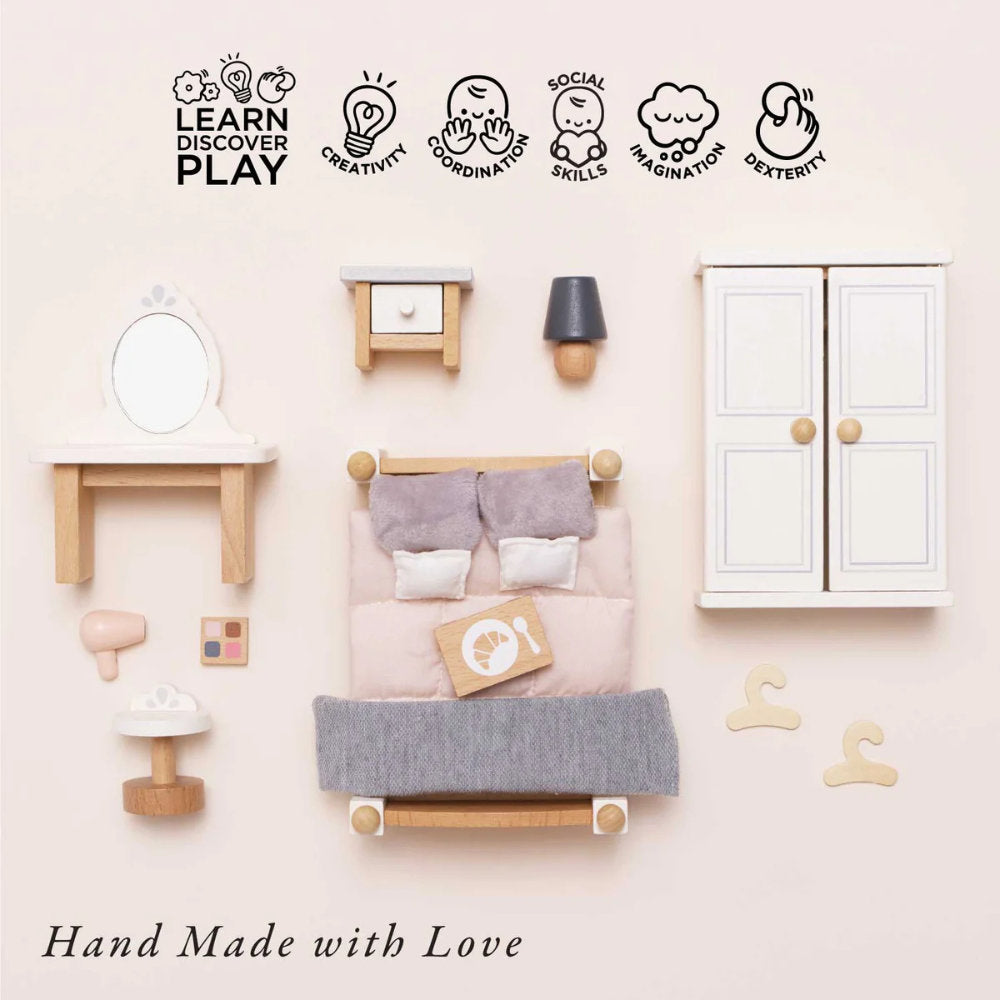 Le Toy Van - Dolls House Furniture: Bedroom - 19pcs