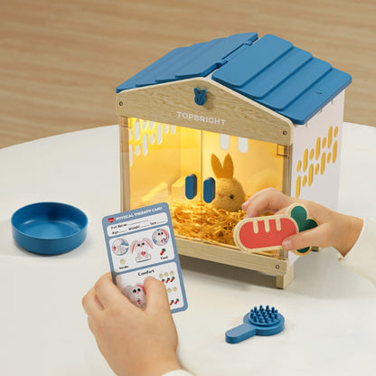 TopBright - Pretend Play Pet Care Kit - Interactive Bunny with Sound & Lights