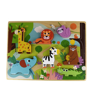 TookyToy - Wooden Chunky Animal Puzzle