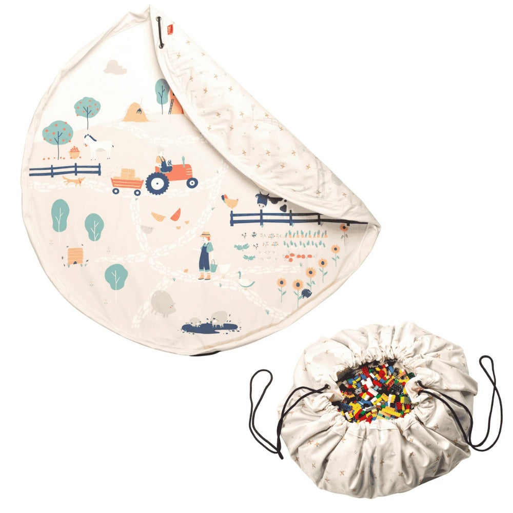 Play&Go - 3-in-1 Playmat & Toy Bag - Farm
