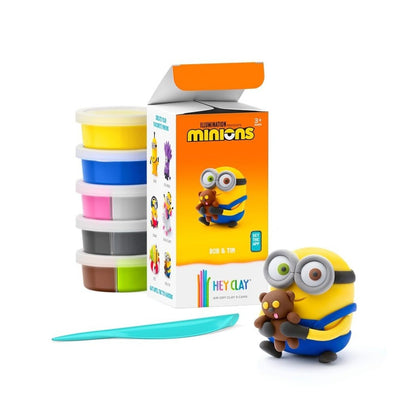 Hey Clay - Modelling Air-Dry Clay with Fun Interactive App - Bob & Tim, Series Minions, 5 cans
