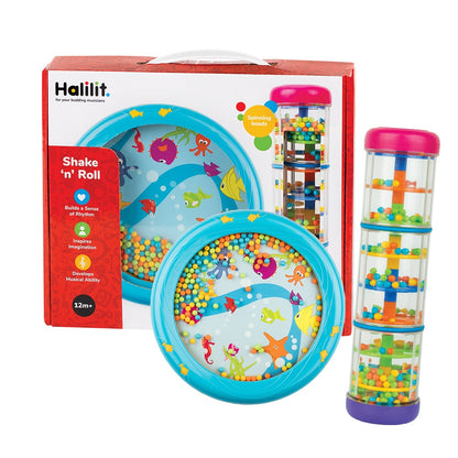 Halilit - Music Instrument for Babies & Toddlers - Shake 'n Roll Set of 2-**