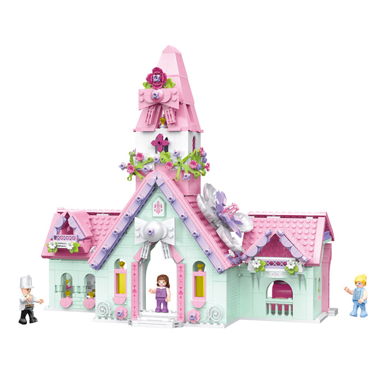 Cogo - Building Block Set - Fairytale Dream Chapel - 945 Pieces