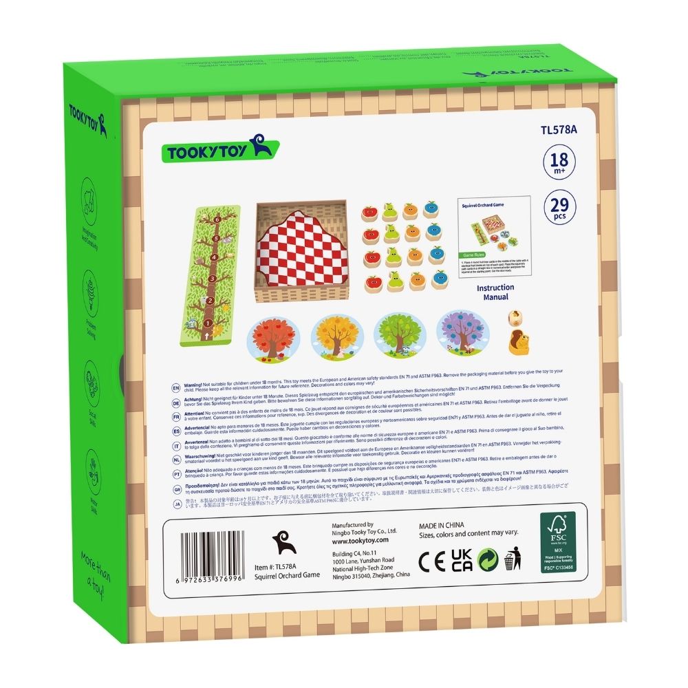 TookyToy - Squirrel Orchard Colour Matching Activity Game - Motherhood