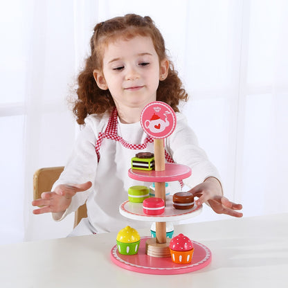 TookyToy - Pretend Play Pink Dessert Stand Toy Set