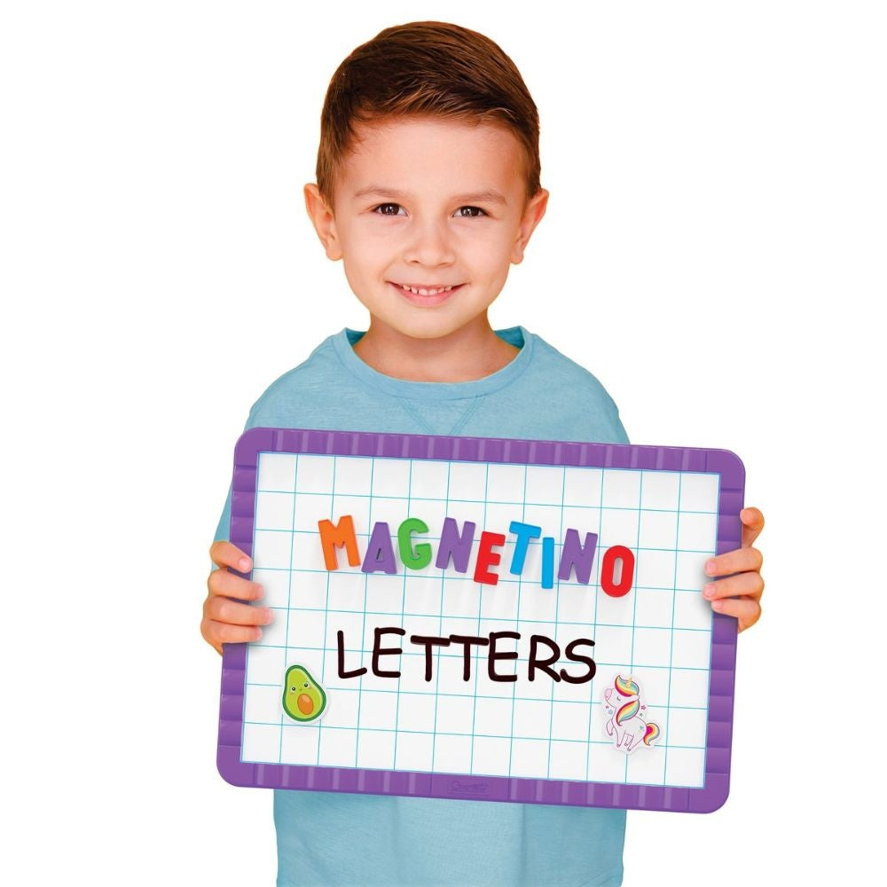 Quercetti - Magnetic Whiteboard Board & Magnetic Letters Activity Set