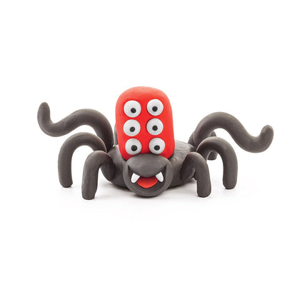 Hey Clay - Modelling Air-Dry Clay with Fun Interactive App - Spider, Mantis, Caterpillar, Series Bugs, 6 cans