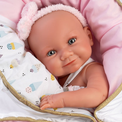 Llorens - Anatomically Correct Baby Girl Doll with Clothing & Mat: Nica - 40cm