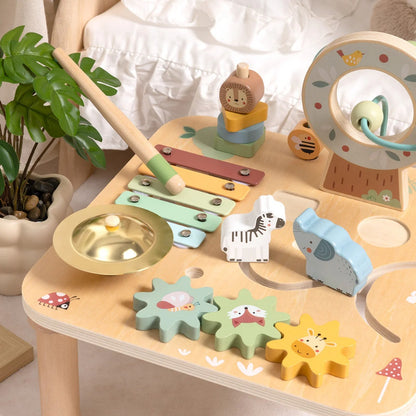 TookyToy - Wooden Forest Multi-Activity Table