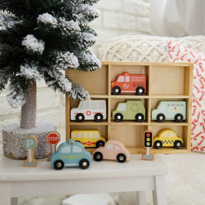 TookyToy - Transportation & Street Sign Set - 12 Piece Pastel Set