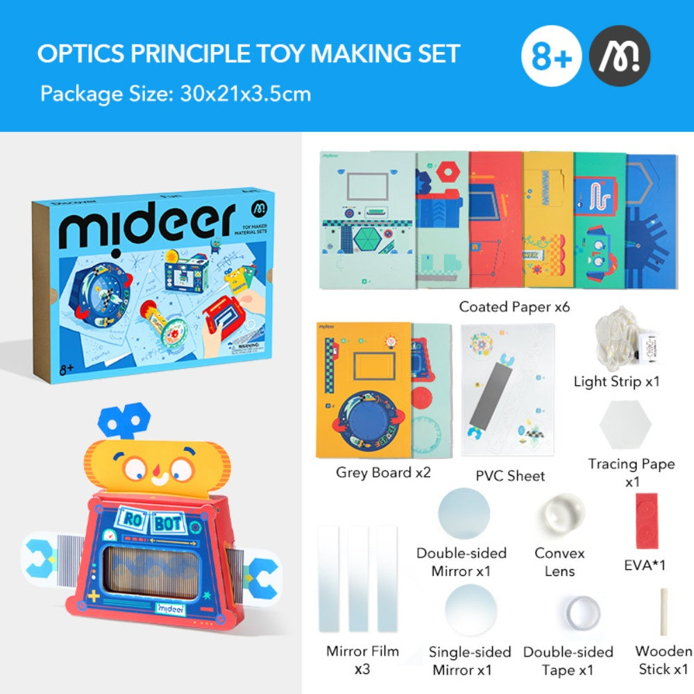 Mideer - DIY Kids Science Kit - Optics: Build Your Own Light and Vision Models