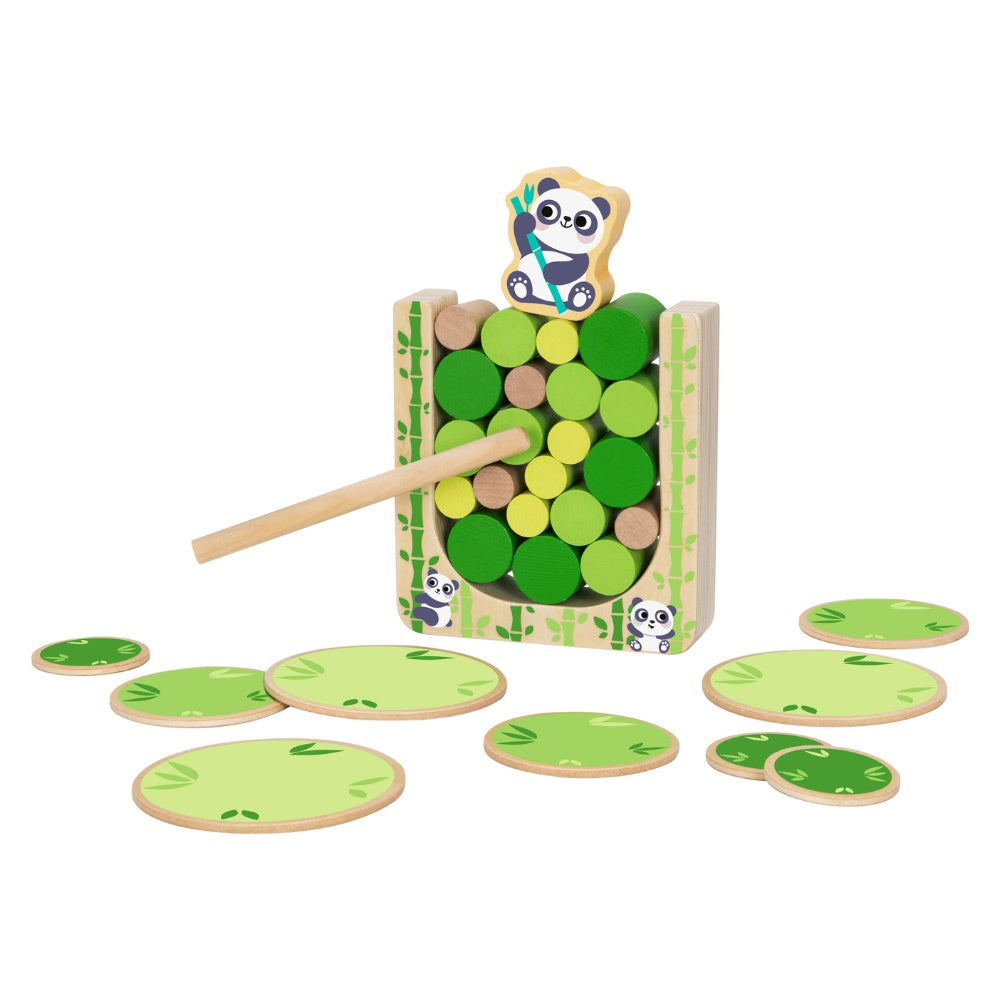 hi Pando - Timber Tumble - 2-in-1 Wooden Bamboo Balancing Game - 33pcs