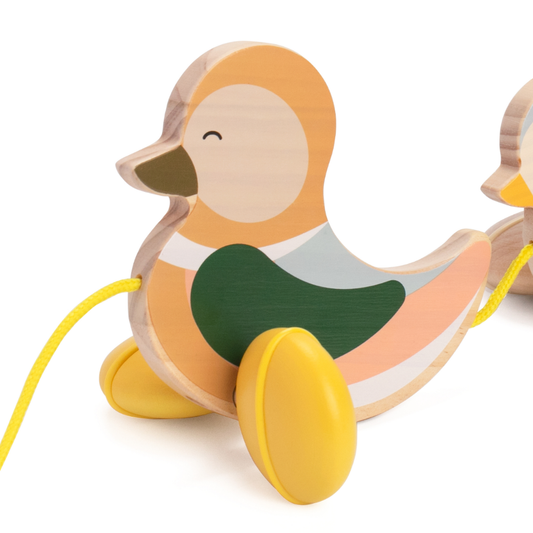 Classic World - Paddling Ducks Wooden Pull-Along Toy for Toddlers