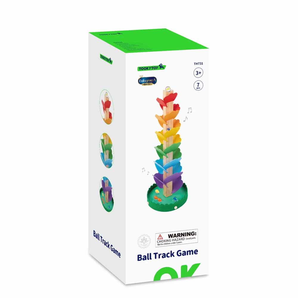 TookyToy - Wooden Spiral Tower with Marbles - Motherhood