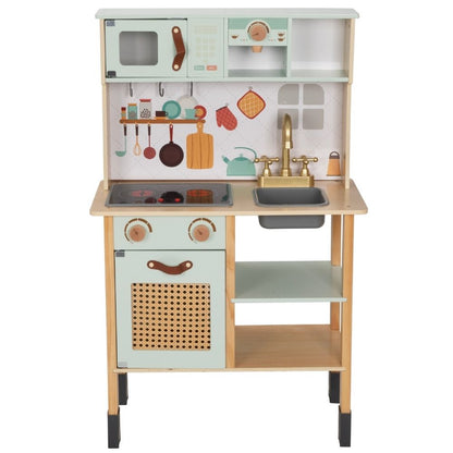 TookyToy - Pretend Play Wooden Kitchen Set - 11 Pieces