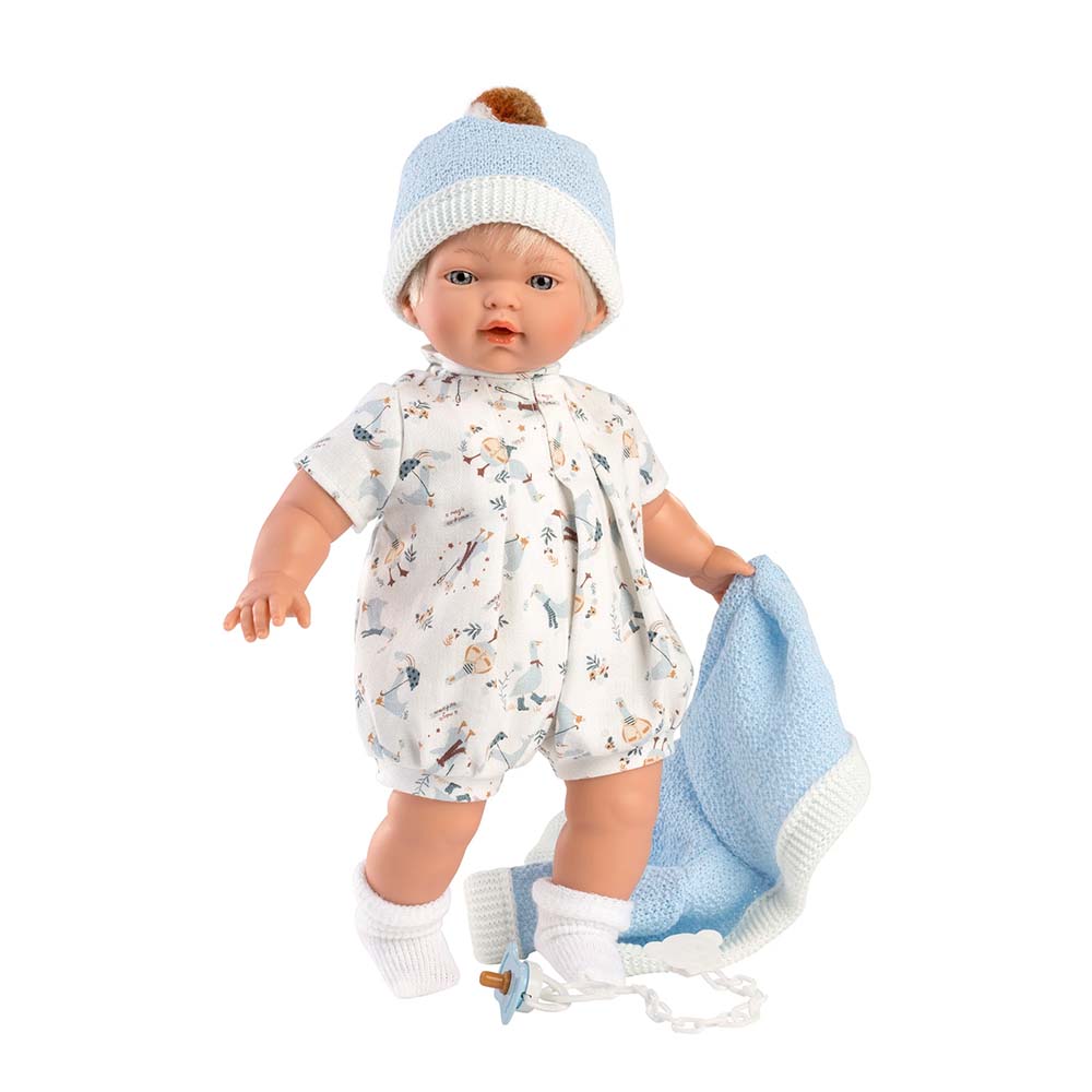 Llorens - Baby Boy Doll with Crying Mechanism, Clothing & Accessories: Roberto - 33cm