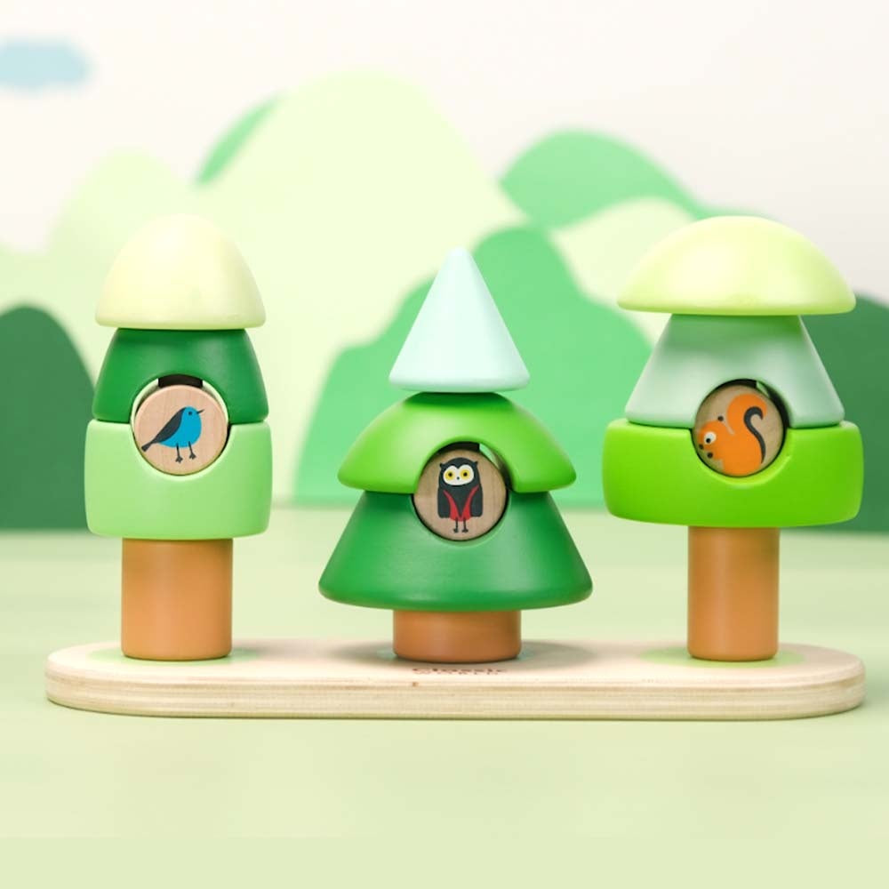 Classic World - Wooden Stacking Toy - Little Forest - 16pcs
