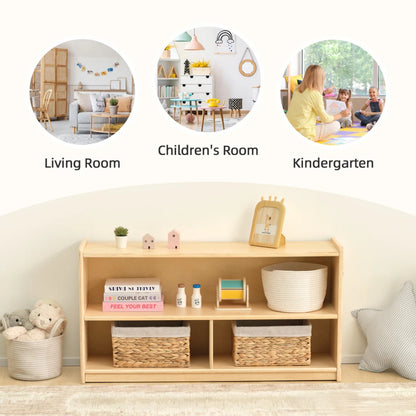 TookyToy - Wooden Shelf and Toy Storage for Kids Room: Plywood 60x114cm