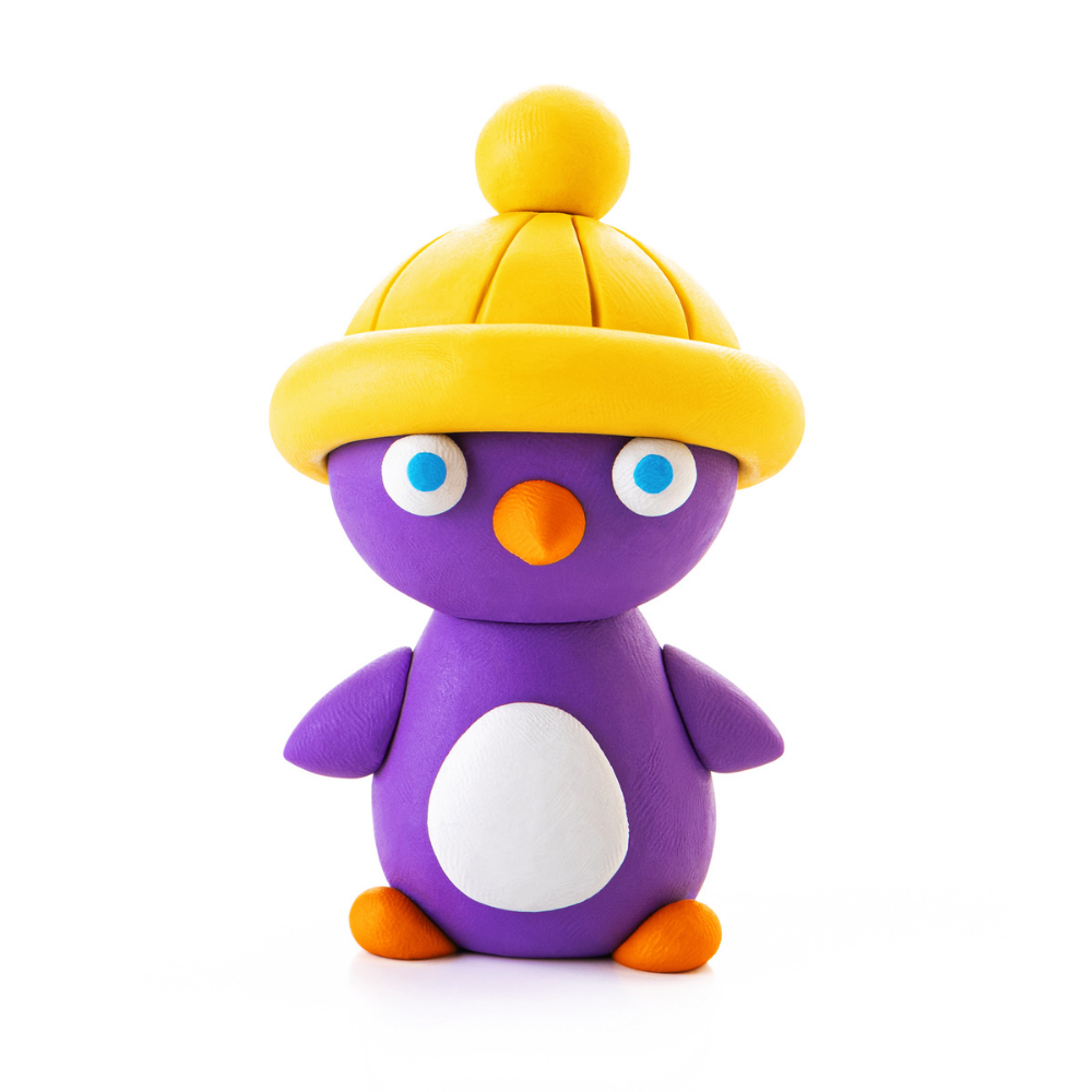 Hey Clay - Modelling Air-Dry Clay with Fun Interactive App - Penguin, Christmas Series, 5 cans