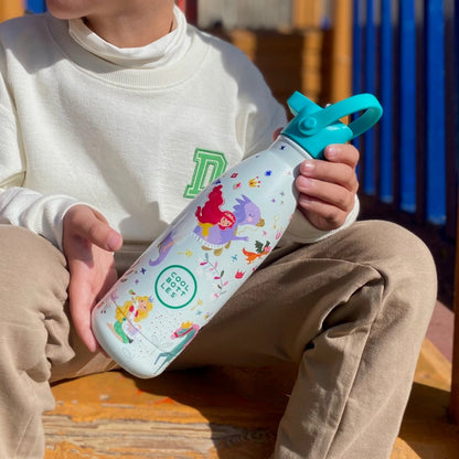 Cool Bottles - Kids Triple-Insulated Water Bottle - Princess Kingdom 350ml